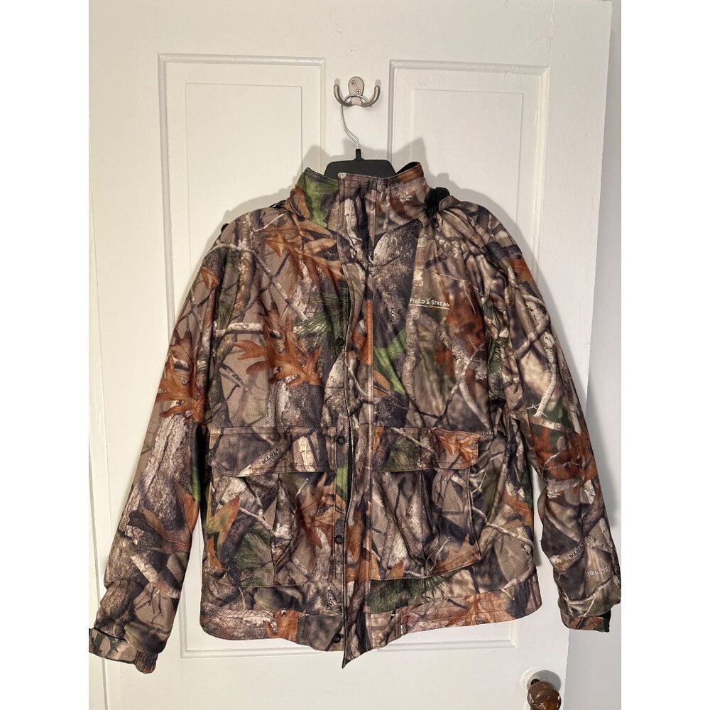 Field & Stream Men’s Large Camo Hunting Jacket Polyester Shell & Insulation
